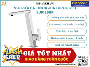 Vòi rửa bát inox 304 Eurogold EUF128BR